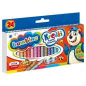 Szkolne artykuły papiernicze - Bambino Kredki Świecowe Szkolne Przedszkolne 24 Kolory - miniaturka - grafika 1