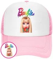 Czapki i chusty sportowe męskie - CZAPKA Z DASZKIEM BARBIE DLA DZIECI SIATKA RÓŻOWA BEJSBOLÓWKA - miniaturka - grafika 1
