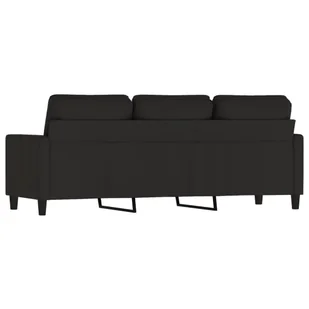 Sofa 3-osobowa, czarny, 180 cm, tapicerowana aksamitem - Sofy i kanapy - miniaturka - grafika 6