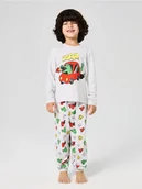 Piżamy chłopięce - Sinsay - Piżama dwuczęściowa z domieszką wiskozy - szary - miniaturka - grafika 1