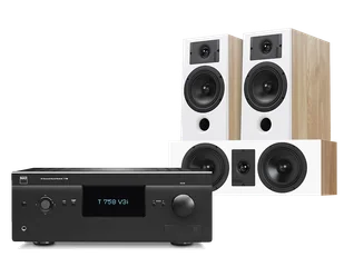 Kino domowe NAD T758 V3i (czarny) + Diva 3 (dąb) + Diva 7 (dąb) - Kino domowe - miniaturka - grafika 1