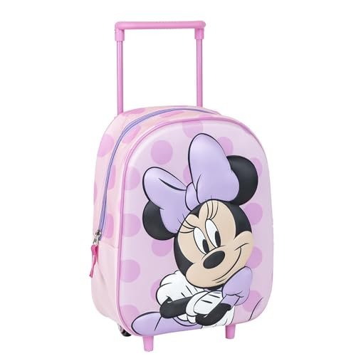 CERDÁ LIFE'S LITTLE MOMENTS Plecak dziecięcy 3D Minnie Trolley Unisex Dzieci Różowy, Mały, Różowy kolor, S