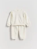Komplety dla niemowląt - Reserved - Bawełniany komplet - złamana biel - miniaturka - grafika 1