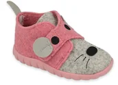 Buty dla dziewczynek - Kapcie dziecięce filcowe ciepłe BEFADO 526P104-18 - miniaturka - grafika 1