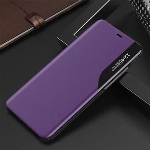 Eco Leather View Case elegancki futerał etui z klapką i funkcją podstawki iPhone 13 Pro Max fioletowy - Etui i futerały do telefonów - miniaturka - grafika 11