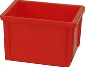 Pojemniki przemysłowe - Artech Pojemnik magazynowy, wym. 40 x 30, kolor, atest na kontakt z żywnością czerwony - miniaturka - grafika 1