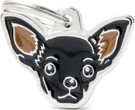 Odblaski i adresówki - Zawieszka Adresówka Identyfikator z grawerem dla psa Chihuahua Black - miniaturka - grafika 1