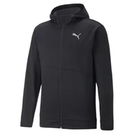 Bluzy męskie - Bluza z kapturem męska Puma TRAIN ALL DAY PWRFLEECE FZ czarna 52233901-XXL - miniaturka - grafika 1