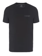 Koszulki męskie - Armani Exchange Męski T-shirt Sustainable, logo z przodu, Cross Gender, Regular Fit, czarny, L - miniaturka - grafika 1