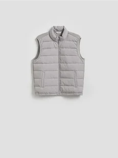 Reserved - Pikowana kamizelka ze stójką - jasnoszary - Moda i Uroda OUTLET - miniaturka - grafika 1