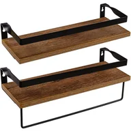 Półki do salonu - STILISTA Zestaw 2 półek ściennych Volato Duo, 40 cm, brązowe - miniaturka - grafika 1