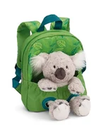 Plecaki - Plecak 21x26cm z pluszową koala 25cm - zielony - Miękka i puszysta pluszowa zabawka, ranac do przedszkola z pluszakiem dla chłopców i dziewcząt w wieku 2-5 lat 61744 - miniaturka - grafika 1