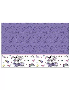 PROCOS DISNEY Obrus urodzinowy Myszka Minnie i Jednorożec - 120 x 180 cm - 1 szt. 90228 - Naczynia i sztućce jednorazowe - miniaturka - grafika 1