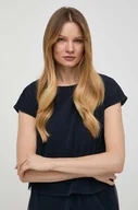 Bluzki damskie - Armani Exchange bluzka damska kolor granatowy wzorzysta - miniaturka - grafika 1