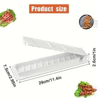 Inne - TEMU 1 szt. Wytrzymały Przyrząd do Grillowania Kebabów z 6 Szpikulcami - Łatwa w Czyszczeniu Szczotka Silikonowa, Idealny do Grillowania w - miniaturka - grafika 1
