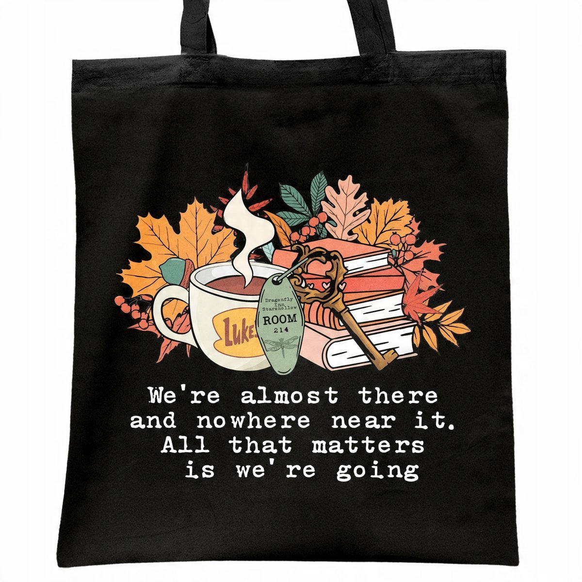 Torba bawełniana czarna na zakupy Gilmore Girls Dla Fanów Prezent