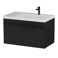 Szafki łazienkowe - Szafka łazienkowa pod umywalkę Krofam Vog 60 cm czarny mat 159-0053 - miniaturka - grafika 1