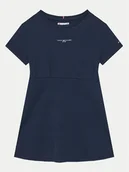 Sukienki i spódniczki dla dziewczynek - Tommy Hilfiger Sukienka codzienna KG0KG08350 S Granatowy Regular Fit - miniaturka - grafika 1