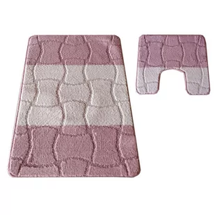 Różowe dywaniki pod wannę i WC - Depi - Dywaniki łazienkowe - miniaturka - grafika 1
