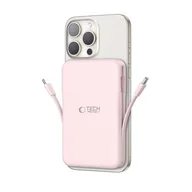 Powerbanki - Powerbank TECH-PROTECT PB31 LifeMag MagSafe 10000 mAh Różowy - miniaturka - grafika 1