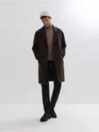 Moda i Uroda OUTLET - Reserved - Płaszcz z wełną - brązowy - miniaturka - grafika 1