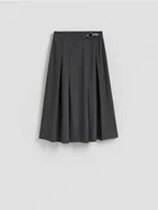 Spódnice - Reserved - Plisowana spódnica midi - szary - miniaturka - grafika 1