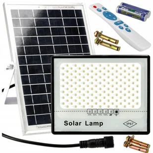 Lampa uliczna LED HALOGEN NAŚWIETLACZ SOLARNY 200W PANEL SOLARNY Solar - Lampy ogrodowe - miniaturka - grafika 1