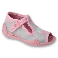 Buty dla dziewczynek - Befado obuwie dziecięce 213P145 szare - miniaturka - grafika 1