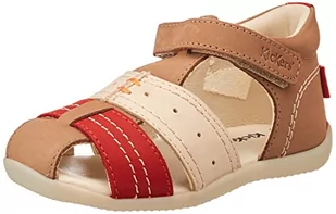 Kickers Sandały chłopięce Bigbazar-2, Beige Rouge, 22 EU - Buty dla chłopców - miniaturka - grafika 1