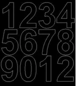 Pasmanteria - Cyfry samoprzylepne 7 cm czarny z połyskiem - miniaturka - grafika 1