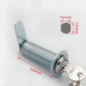 Zawiasy, okucia i inne akcesoria - Zamek krzywkowy 54 mm o bardzo długim kształcie z kluczem, odporny na warunki atmosferyczne - miniaturka - grafika 1