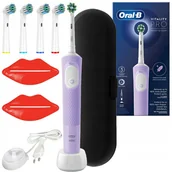Końcówki do szczoteczek elektrycznych - Oral-B Vitality Pro D103 Lilac Violet +  4 końcówki zamienne + etui czarne - miniaturka - grafika 1