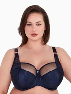 Biustonosze - Biustonosz GAIA Semi-Soft Naomi MAXI 1209 półusztywniany granatowy  75K - miniaturka - grafika 1