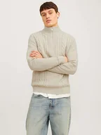 Swetry męskie - Jack & Jones Sweter w kolorze beżowym - miniaturka - grafika 1