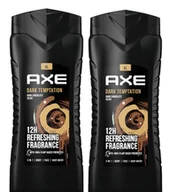Żele pod prysznic dla mężczyzn - Axe, Dark Temptation, Żel pod prysznic, 2x400 ml - miniaturka - grafika 1