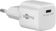 Ładowarki do telefonów - Ładowarka sieciowa USB-C PD GaN 30W Goobay BIAŁA - miniaturka - grafika 1