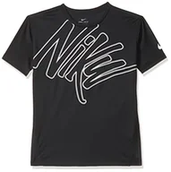 Koszulki i topy damskie - Nike T-shirt dziecięcy G Nk Dry Top Run Ss Gx czarny/biały S - miniaturka - grafika 1