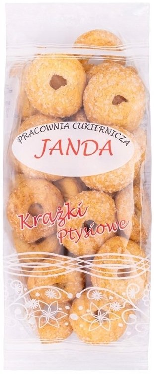 Janda Krążki Ptysiowe z Cukrem z Ciasta Parzonego 170g 10szt