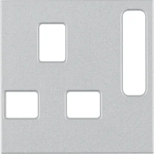 Berker Pokrywa do gniazda z uziemieniem standard brytyjski B.Kwadrat/S.1/B.7 aluminium - Inne akcesoria elektryczne - miniaturka - grafika 1