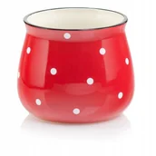Donice - Doniczka Ceramiczna W Kropki 10 Cm Czerwona - miniaturka - grafika 1