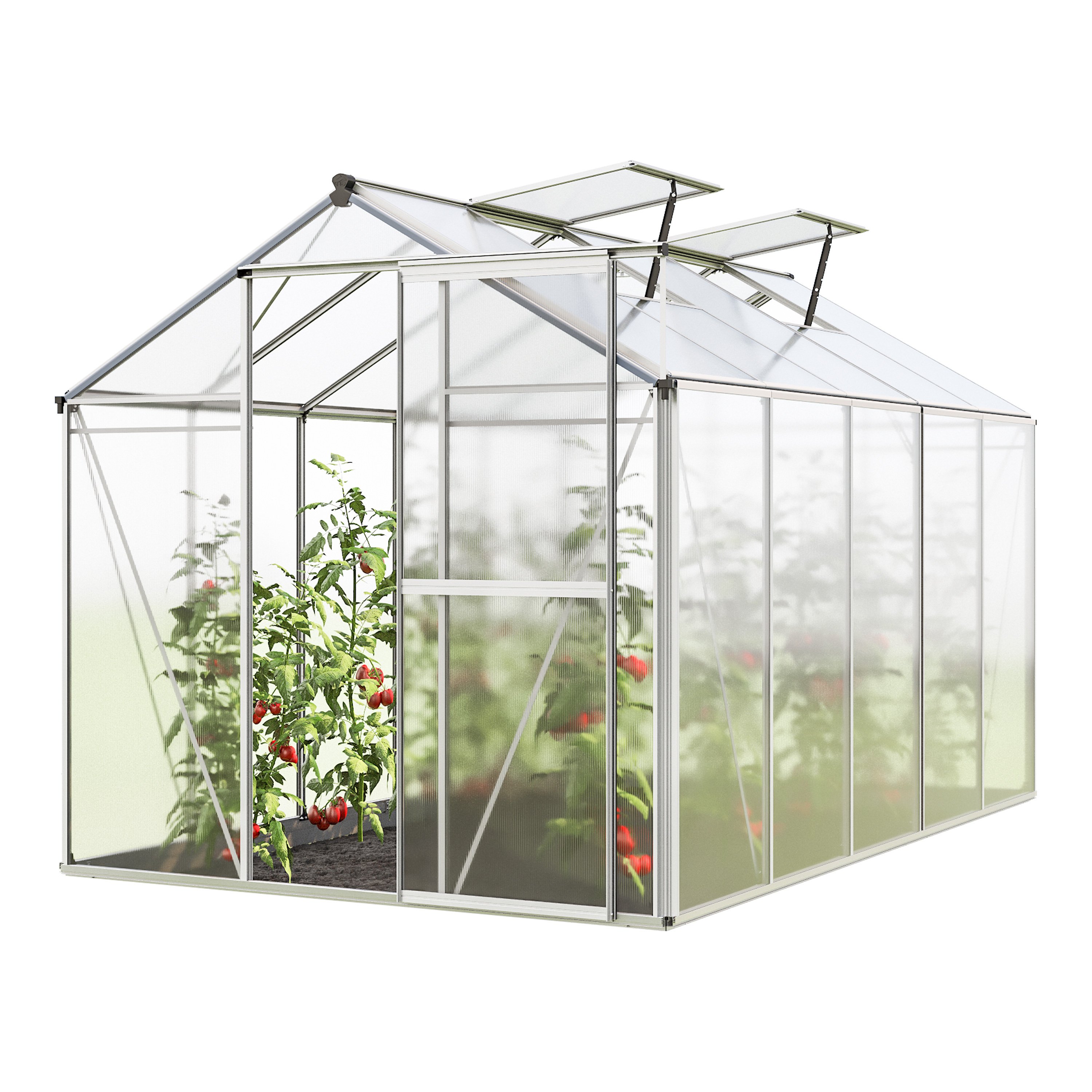 GFP Szklarnia Jasmin 5 rama aluminiowa 192 x 317 cm panele poliwęglanowe