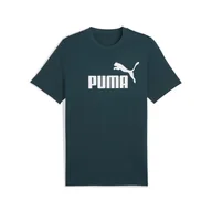 Koszulki sportowe męskie - Męska koszulka ESS z logo No. 1 PUMA Green Terrain - miniaturka - grafika 1