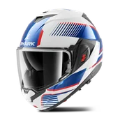 Kaski motocyklowe - Kask Szczękowy Shark OXO Złamany Biały/NiebieskiS - miniaturka - grafika 1