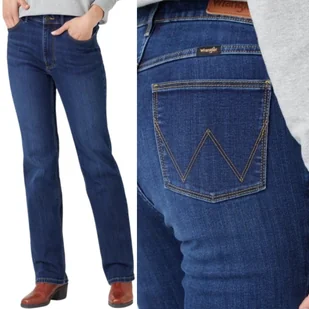 Wrangler STRAIGHT Stockton proste wysokie damskie spodnie jeansowe W27 L28 - Spodnie damskie - miniaturka - grafika 1