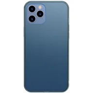 Etui i futerały do telefonów - Baseus Frosted Glass Case Sztywne etui z elastyczną ramką iPhone 12 Pro Max Niebieski (WIAPIPH67N-WS03) WIAPIPH67N-WS03 - miniaturka - grafika 1