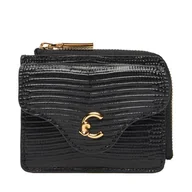 Portfele - Mały Portfel Damski Coccinelle TBN Coccinelle C-Me Lizard E2 TBN 17 B6 01 Czarny - miniaturka - grafika 1