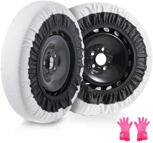 Pokrowce nakładki na opony 2szt do śniegu i lodu średnie - Łańcuchy śniegowe - miniaturka - grafika 1