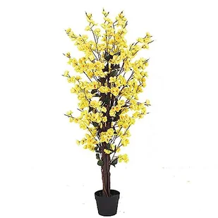 Leaf 120 cm sztuczne żółte drzewo kwitnące - Sztuczne drzewka - miniaturka - grafika 1