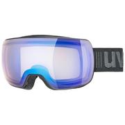 Gogle narciarskie - Uvex Compact V Black Mat Variomatic Blue Mirror 19/20 - miniaturka - grafika 1