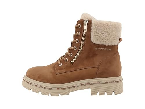 Tom Tailor Damskie 8490120005 modne kozaki, dksand, 38 EU, Dksand, 38 EU